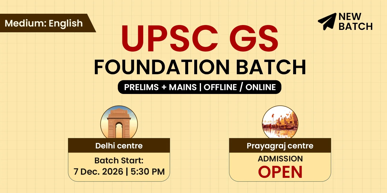 English medium IAS UPSC course
